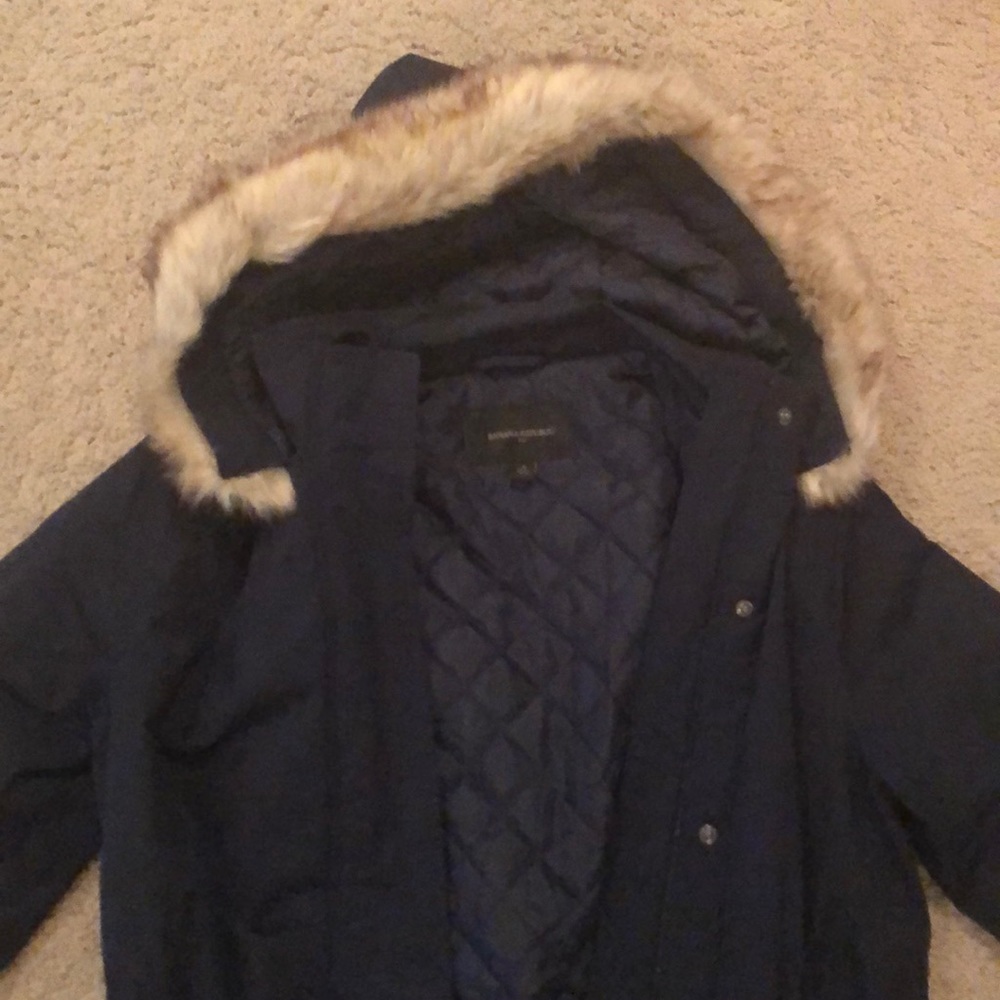 Water resistant faux fur hooded parka